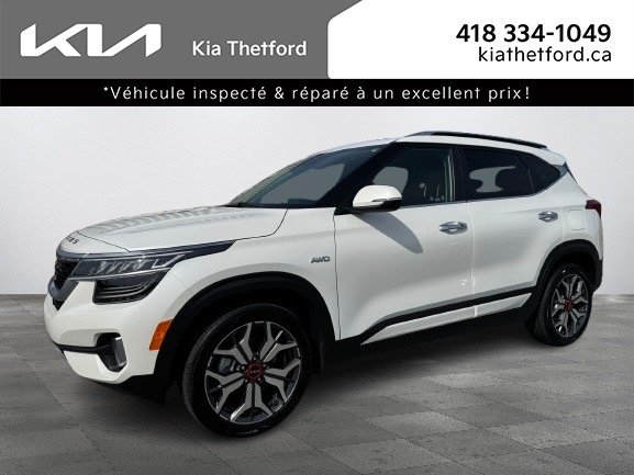 Kia Seltos SX Turbo AWD DEMARREUR TETE HAUTE GPS 2022 INSPECTE+SIEGES CHAUFFANTS ET VENTILES+CUIR+SIEGES ELECTRIQUE+VOLANT CHAUFFANT+MAGS 18+RADIO SIRIUS