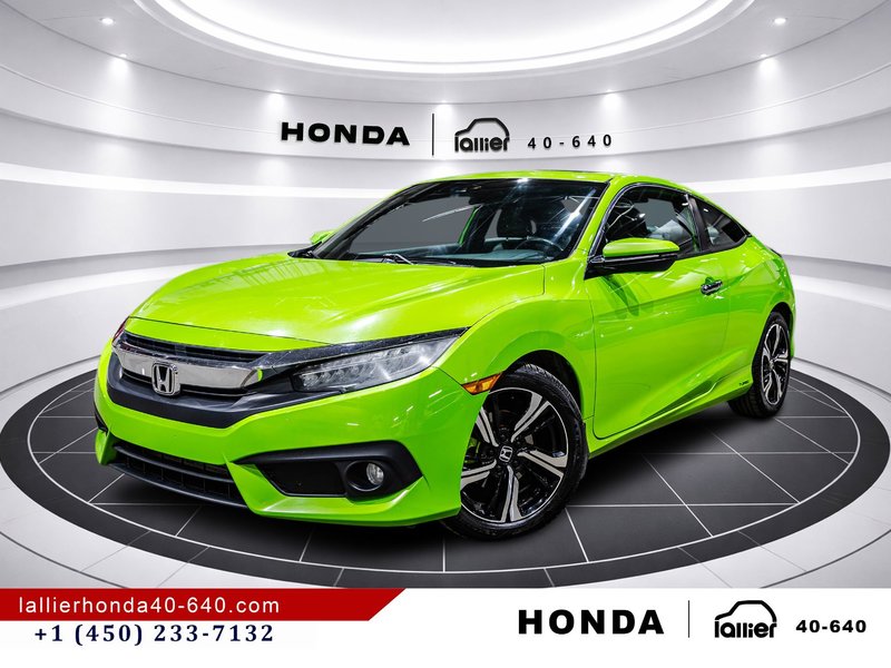 Honda Civic Coupe Touring/TRÈS RARE VERT/14 DOSSIERS ENTRETIENT 2017 à Lachenaie, Québec
