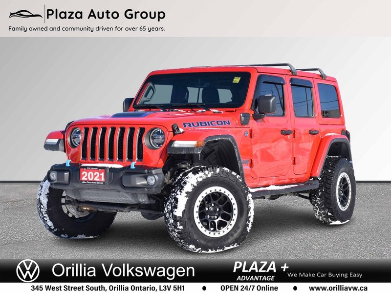 2021 Jeep Wrangler 4xe UNLIMITED RUBICON PLUG-IN HYBRID 4XE | HEATED LEATHER SEATS | FACTORY LIFT KIT | REMOTE START