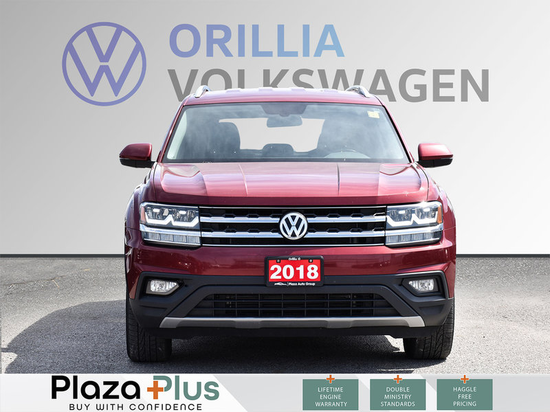 2018 Volkswagen Atlas Comfortline 4MOTION AWD | CLEAN CARFAX ONE OWNER | LEATHER SEATS | PRISMA ALLOY RIMS