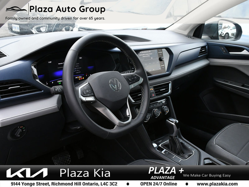 2024 Volkswagen Taos Comfortline Pano Roof|Carplay|Blind Spot Assist|Low Kms|