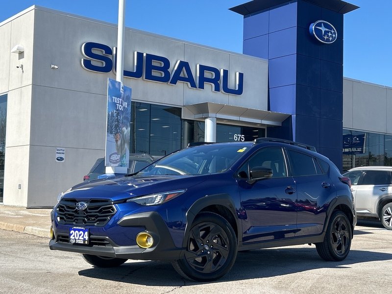 2024 Subaru CROSSTREK ONYX CLEAN CARFAX | AWD | 2.5L SUBARU BOXER® | 182-HP | EYESIGHT | CARPLAY | WIRELESS CHARGING | SUNROOF