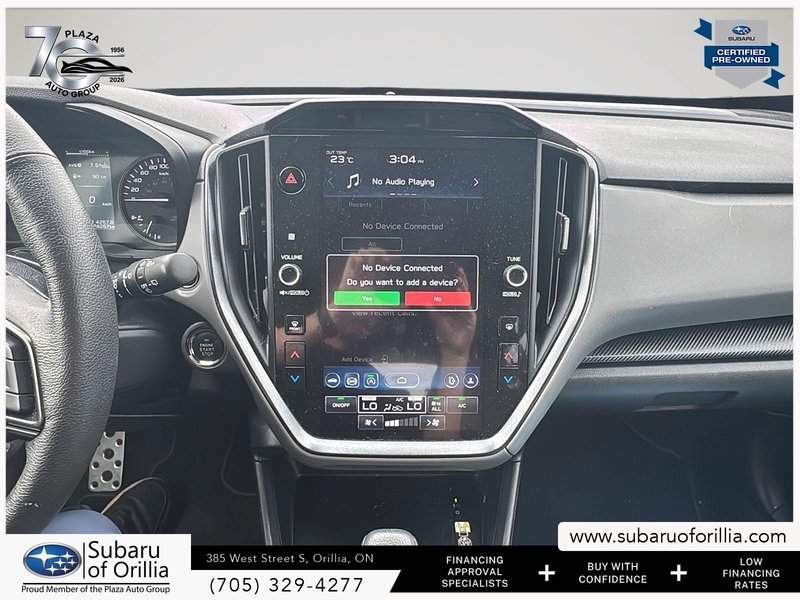 2024 Subaru Crosstrek Onyx | CLEAN CARFAX | ADAPTIVE CRUISE CONTROL | HEATED FRONT SEATS | PADDLE SHIFTERS | SUNROOF |