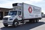 10-wheel class 3 refrigerated straight body trucks with a freight elevator for short-term rental at Location Brossard