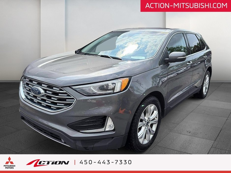 2021 Ford Edge Titanium AWD Cuir Mags 19 Po Carplay Android Auto-0