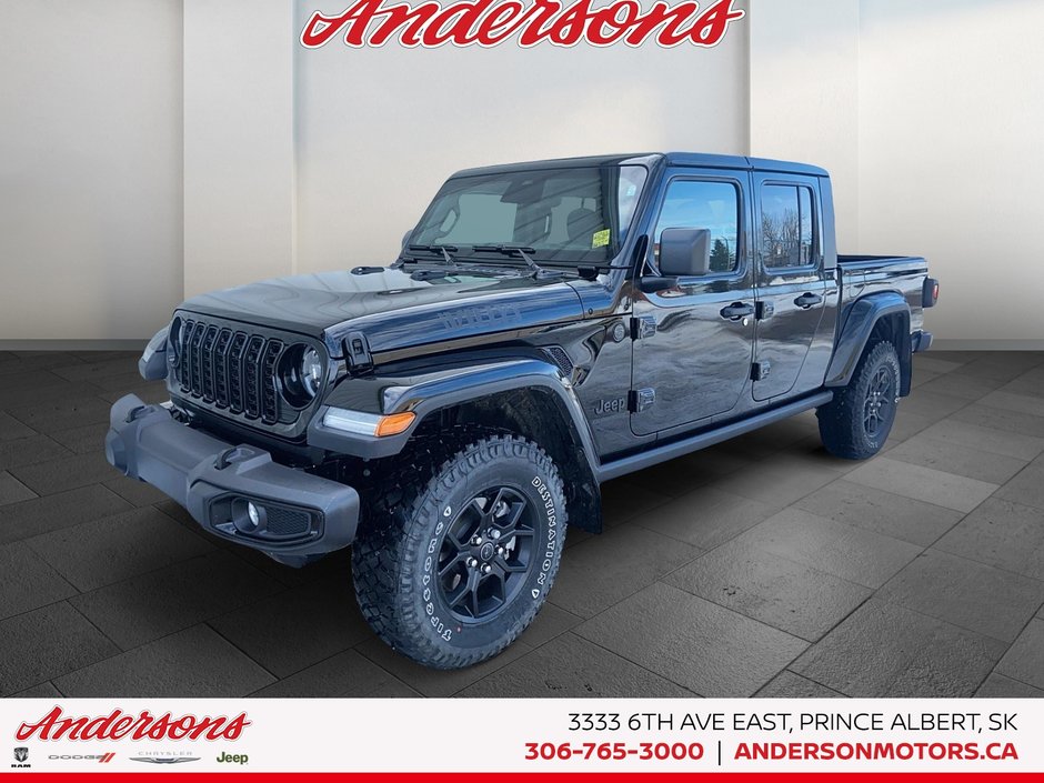 2026 Jeep Gladiator Willys 3.6L Pentastar V6 / Crew Cab / Class IV Hitch / Off-Road Plus