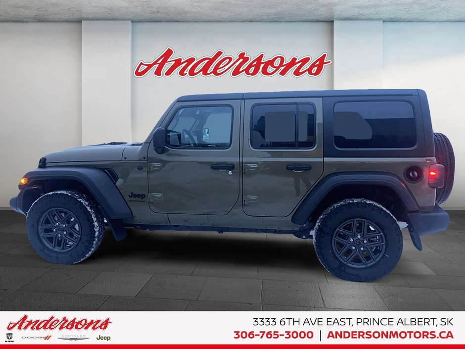 2026 Jeep Wrangler 4-Door SPORT S Adaptive Cruise Control / Black Hard Top / Heated Seats & Steering