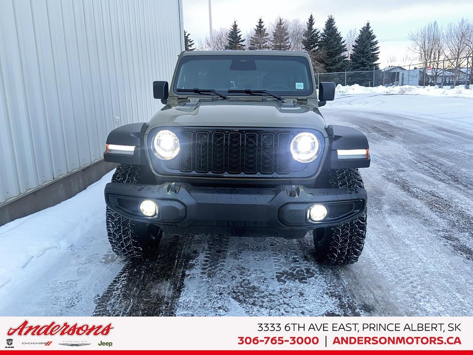 2026 Jeep Wrangler 4-Door WILLYS Heated Steering & Seats / Off-Road Package / Alpine Premium Rock Rails / Alpine Stereo