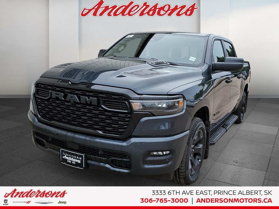 2026 Ram 1500 EXPRESS 3.0L Hurricane / Crew Cab / Black Tubular Sidesteps