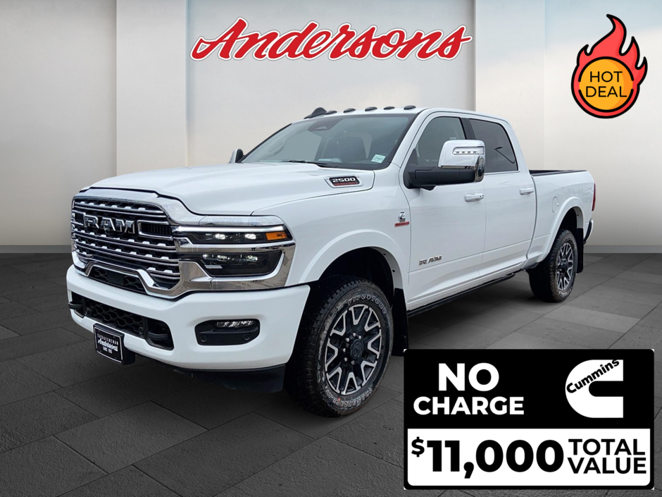 2026 Ram 2500 LIMITED LONGHORN 6.7L Cummins Turbo-Diesel / Crew Cab / Surround View & Trailer Reverse Guidance