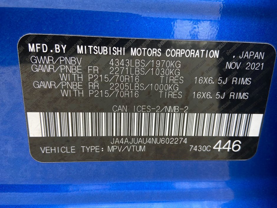 2022 Mitsubishi RVR ES-18