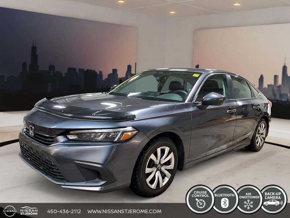 Honda Civic Sedan LX AUTOMATIQUE A/C BLUETOOTH CAMÉRA DÉMARREUR 2022 à Saint-Jérôme, Québec