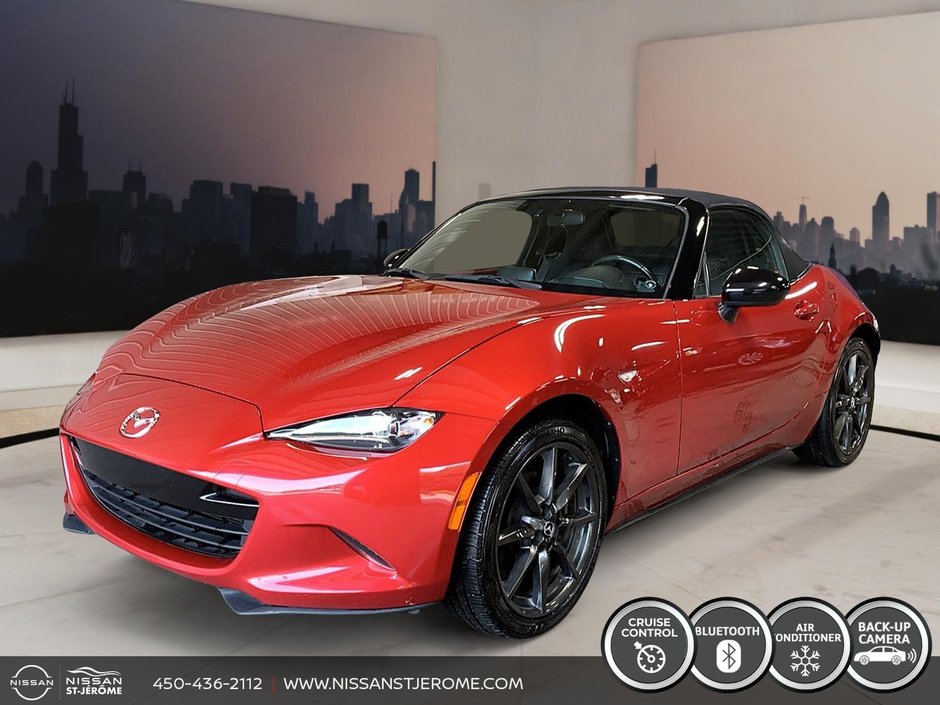 Mazda MX-5 GS DÉCAPOTABLE SKYACTIV AUTOMATIQUE MAGS BLUETOOTH 2016 à Saint-Jérôme, Québec
