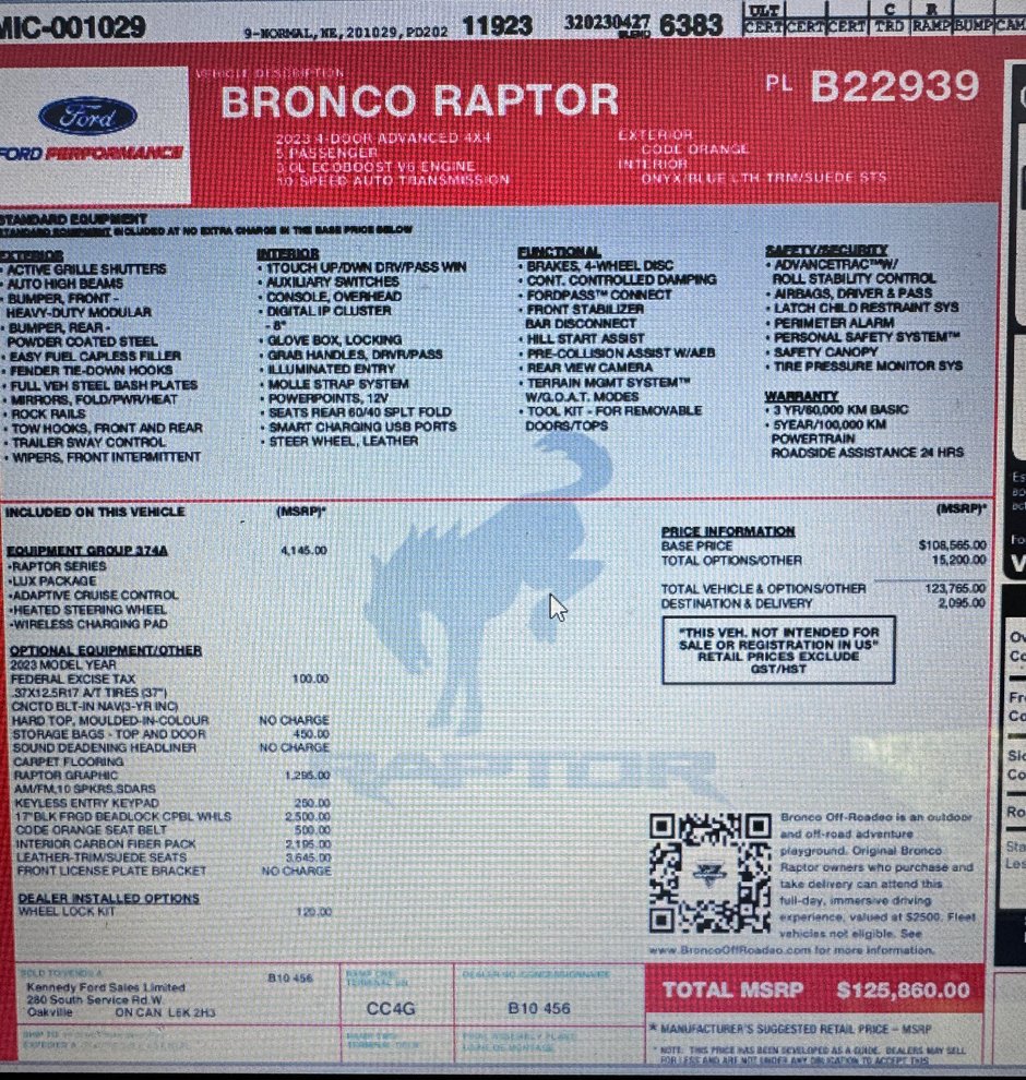 Ford Bronco Raptor Lux Package 2023-7