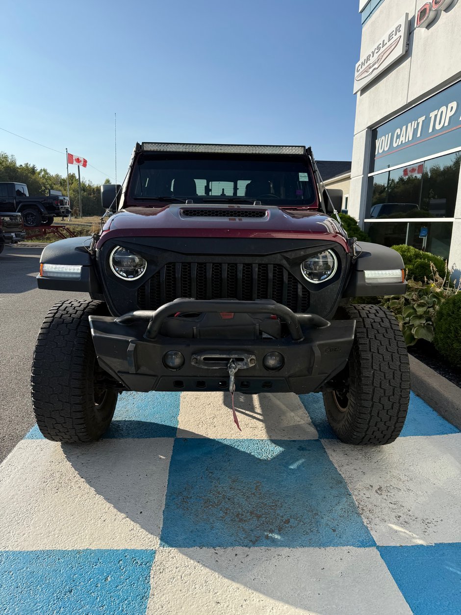 2021 Jeep Gladiator MOJAVE READY FOR WHATEVER ADVENTURE! Aftermarket wheels, bumper, side steps, and winch.
