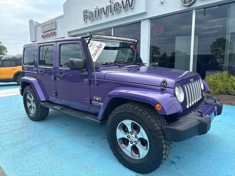 2018 Jeep WRANGLER JK UNLIMITED Sahara with 35 Brand new 35 inch tires, leather, limited edition, color, heated seat, seats, NAV, etc.