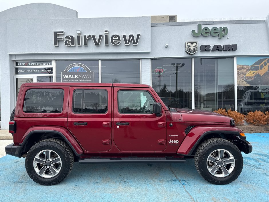 2022 Jeep Wrangler Unlimited Sahara Colour matching top, new KO two tires, leather loaded