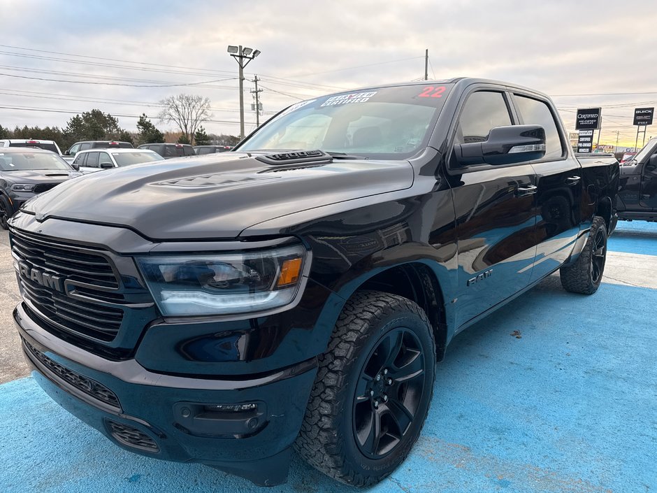 2022 Ram 1500 Sport Night edition, full leather, cool seats, tow package, etc.