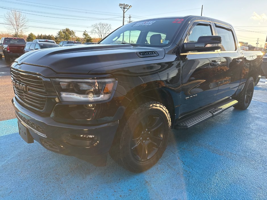 2022 Ram 1500 Sport night edition 12 inch screen alpine audio BF Goodwin’s tires