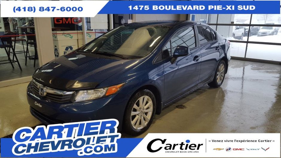 Cartier Chevrolet 2012 Honda Civic Sdn Auto Lx A C
