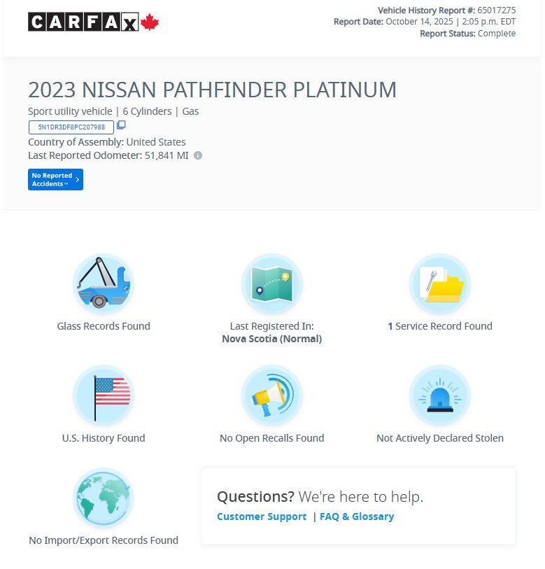 2023 Nissan Pathfinder Platinum | Leather | Roof | Nav | Cam | USB in Saint John, New Brunswick