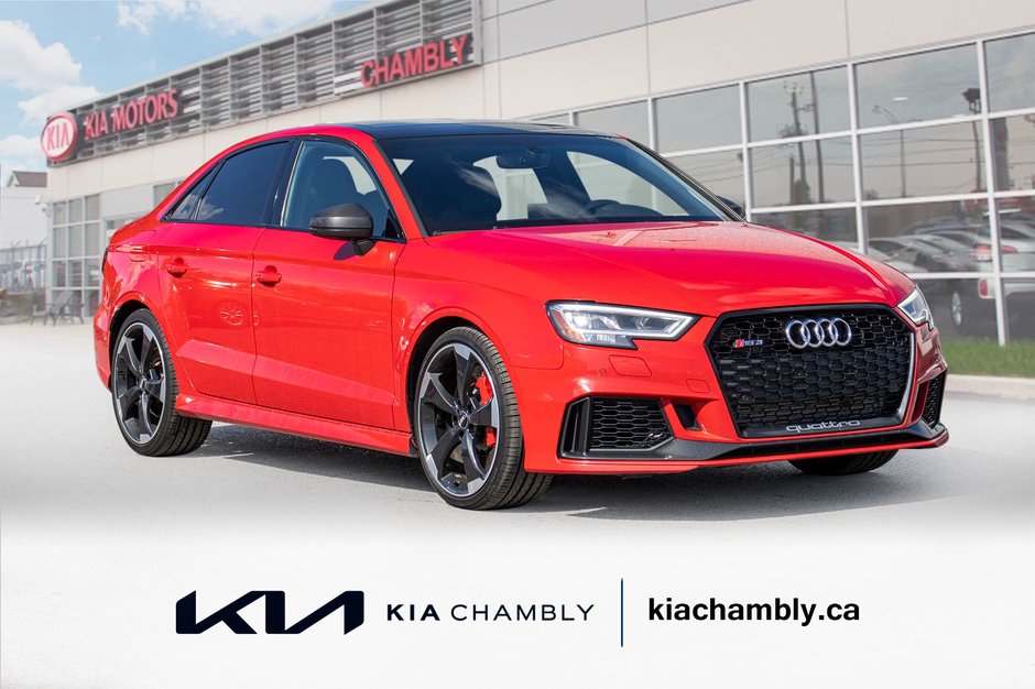 Audi RS 3 Sedan 2.5T AWD CUIR TOIT NAV RARE 2019 PAS DE RECLAMATION AU CARFAX