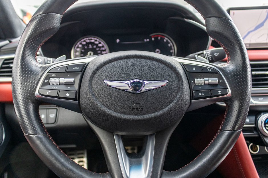 2023 GENESIS G70 3.3T SPORT AWD GRIS CUIR ROUGE WOW BAS KILO