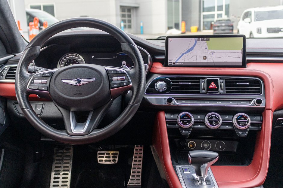 2023 GENESIS G70 3.3T SPORT AWD GRIS CUIR ROUGE WOW BAS KILO