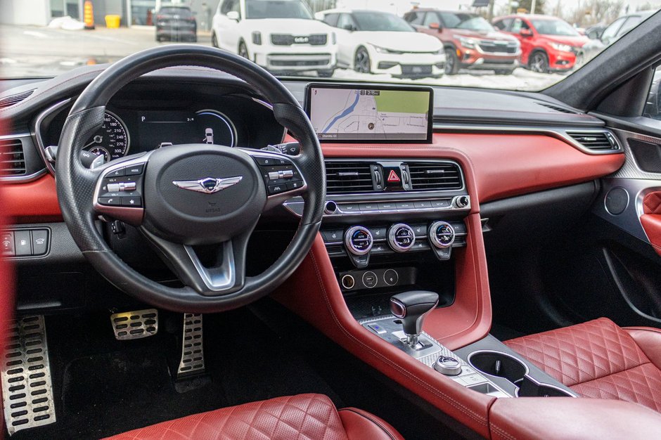 2023 GENESIS G70 3.3T SPORT AWD GRIS CUIR ROUGE WOW BAS KILO