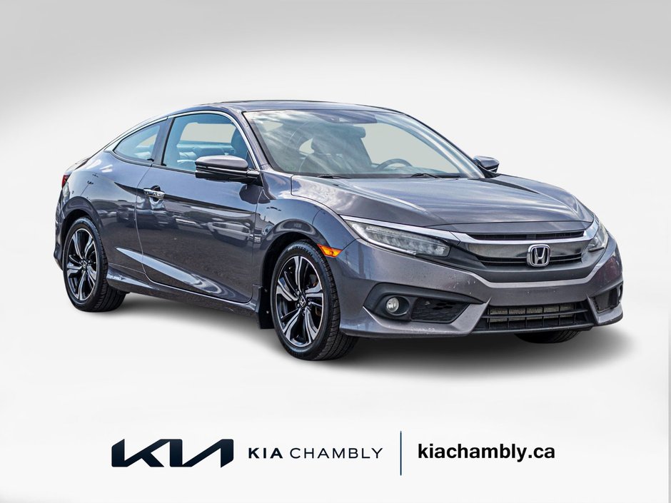 2017 Honda Civic Coupe TOURING COUPE TURBO CUIR TOIT 1 OWNER NO CARFAX CLAIM