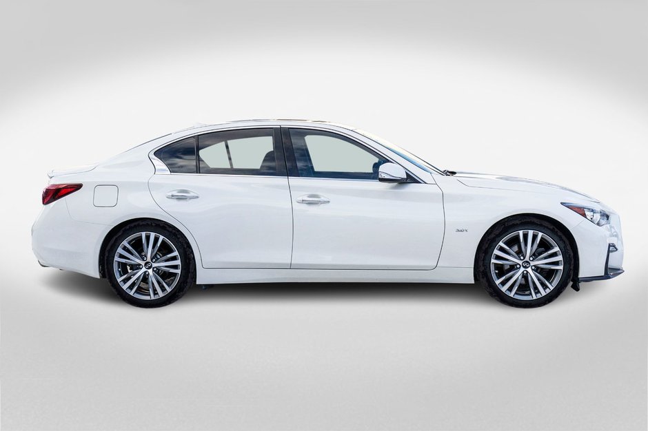 Infiniti Q50 S 3.0T AWD BLANC CUIR NOIR BAS KILO 2019