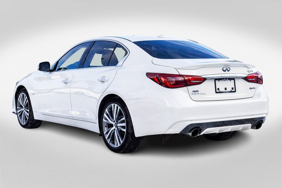 Infiniti Q50 S 3.0T AWD BLANC CUIR NOIR BAS KILO 2019