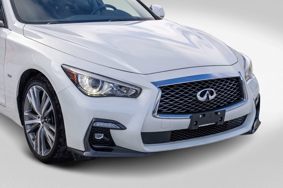 Infiniti Q50 S 3.0T AWD BLANC CUIR NOIR BAS KILO 2019