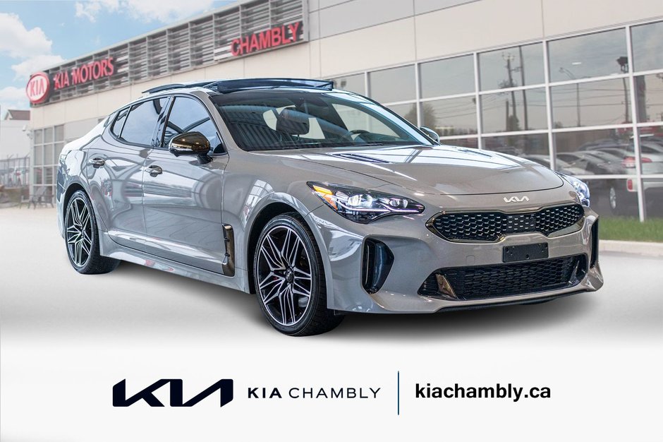 2023 Kia Stinger GT ELITE GRIS MAT CUIR ROUGE WOW 1 OWNER NO CARFAX CLAIM