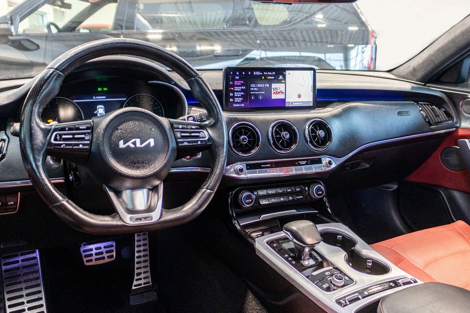 2023 Kia Stinger GT ELITE GRIS MAT CUIR ROUGE WOW 1 OWNER NO CARFAX CLAIM