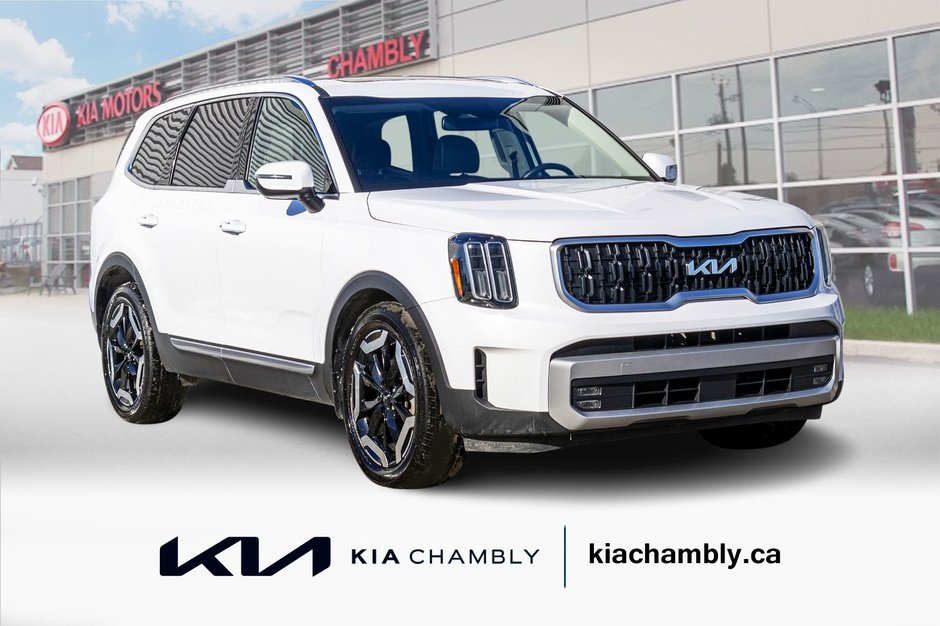 Kia Telluride EX BLANC CUIR TOIT 30250KM WOW 2023 1 PROPRIO PAS DE RECLAMATION AU CARFAX