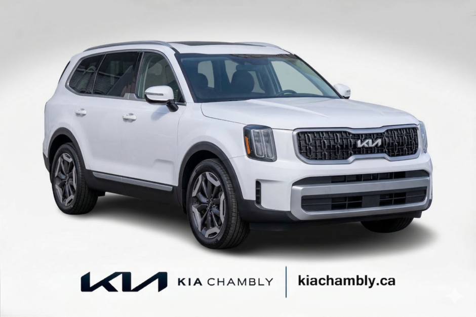 Kia Telluride RARE EX AWD BLANC CUIR TOIT 2025 1 PROPRIO PAS DE RECLAMATIOM AU CARFAX