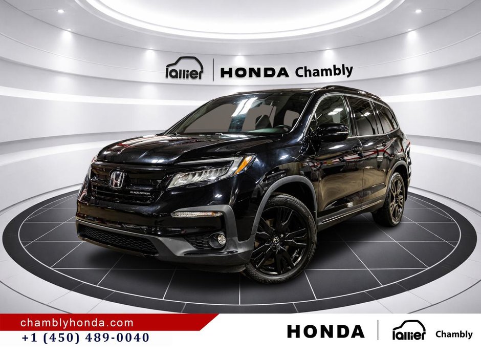 Honda Pilot Black Edition AWD I LEATHER I SUNROOF I MAGS I HEATED & VENTILATED SEATS I CARPLAY STARTER 2021 à Montréal, Québec