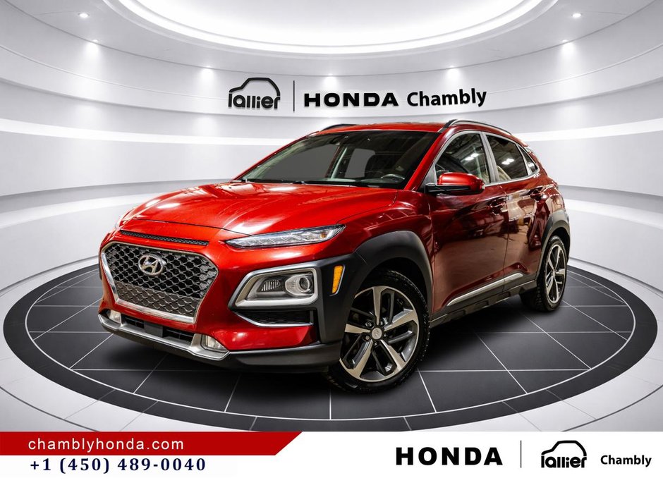 Hyundai Kona 1.6T Ultimate AWD I LEATHER I SUNROOF I HEATED SEATS & STEERING WHEEL I MAGS I AXCTIVE SECURITY 2019 à Montréal, Québec
