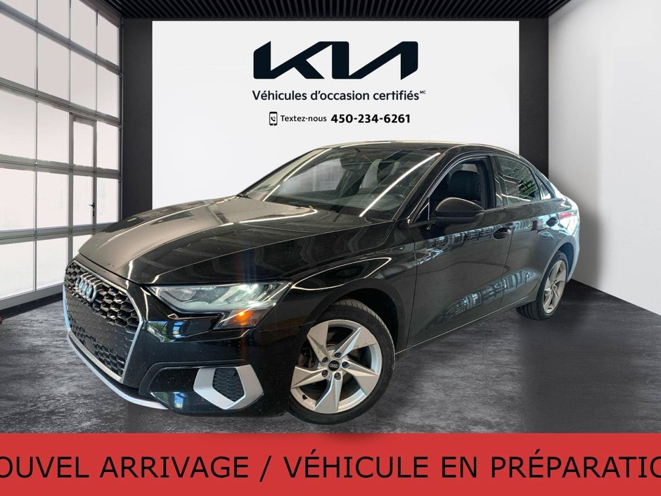 2022 Audi A3 SEDAN Komfort 40, 8 PNEUS, AUCUN ACCIDENT, TOIT, AWD in Mirabel, Quebec