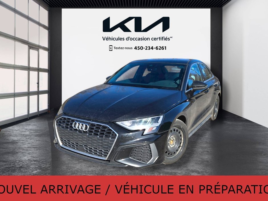 2022 Audi A3 Sedan Progressiv, JAMAIS ACCIDENTÉ, 8 PNEUS, CUIR, AWD in Mirabel, Quebec