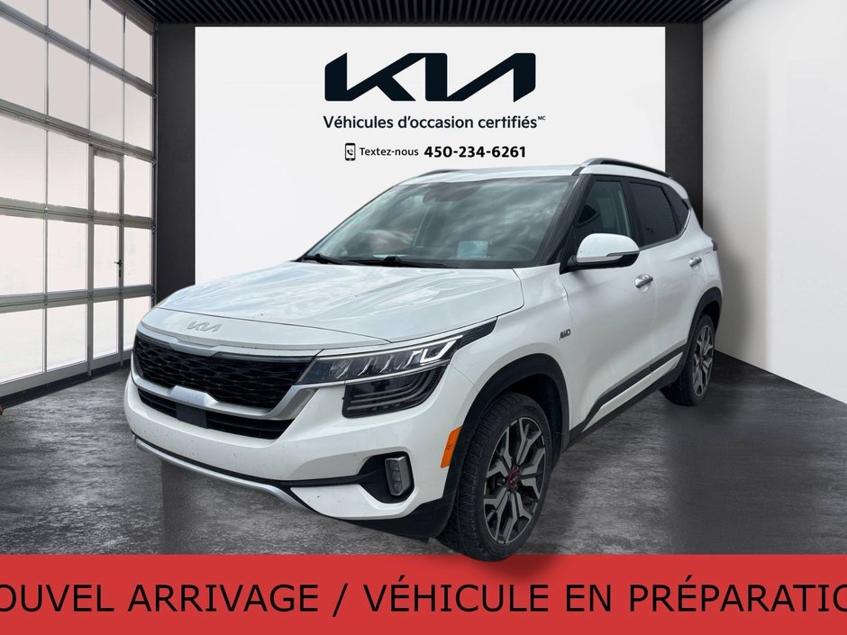 Kia Seltos SX Turbo, JAMAIS ACCIDENTÉ, CUIR, TOIT, HUD, MAGS 2022 à Mirabel, Québec