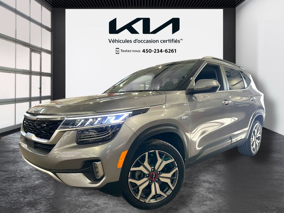 Kia Seltos SX Turbo, JAMAIS ACCIDENTÉ, CUIR, TOIT, AWD, GPS 2022 à Mirabel, Québec