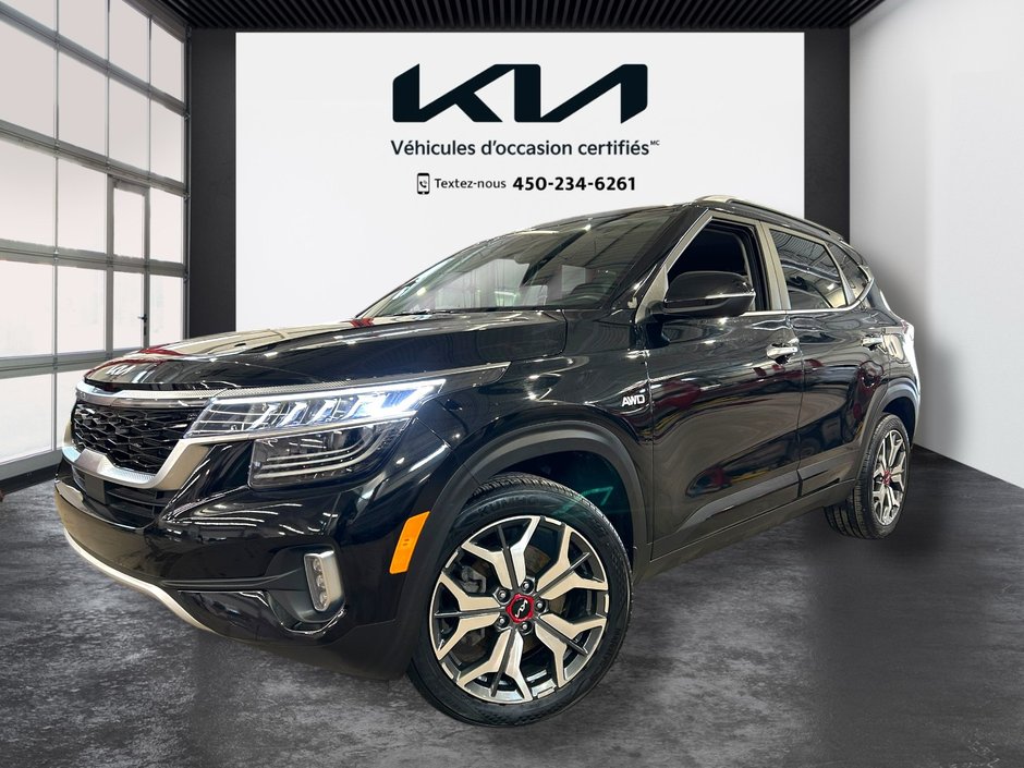 Kia Seltos SX Turbo, JAMAIS ACCIDENTÉ, CUIR, TOIT, AWD, GPS 2023 à Mirabel, Québec
