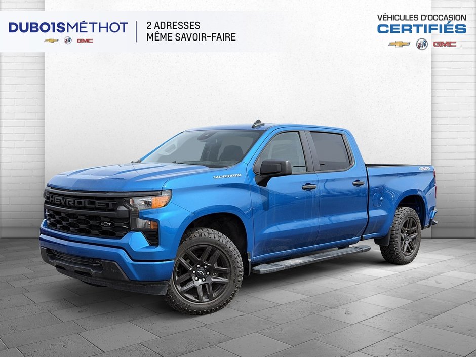 2022 Chevrolet Silverado 1500 CUSTOM, 2.7L TURBO, CREW, 4X4, CARPLAY CAMERA !!! in Victoriaville, Quebec - w940px