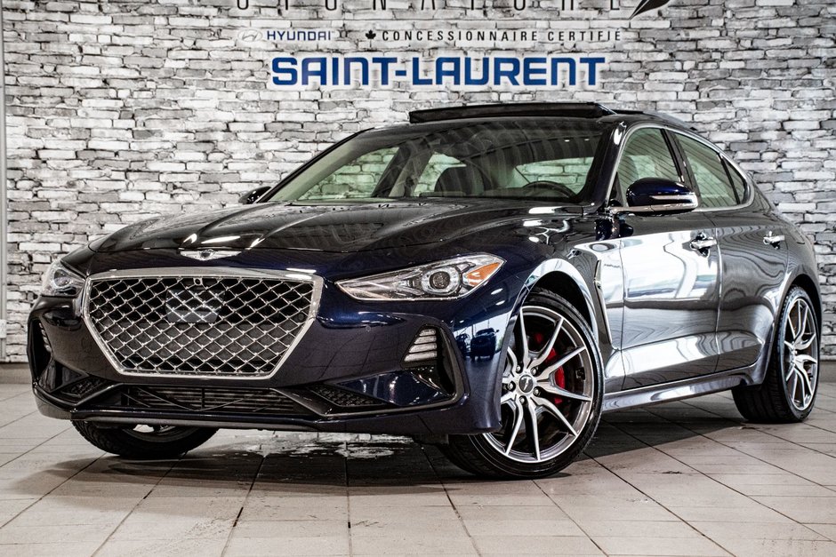 2021 GENESIS G70 PRESTIGE 3.3T AWD 365HP CUIR TOIT CAMERA 360 GPS-0