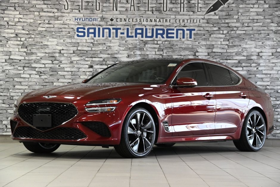 2022 GENESIS G70 3.3T SPORT 365 HP HEAD UP DISP CAM360 CUIR NAPPA-0