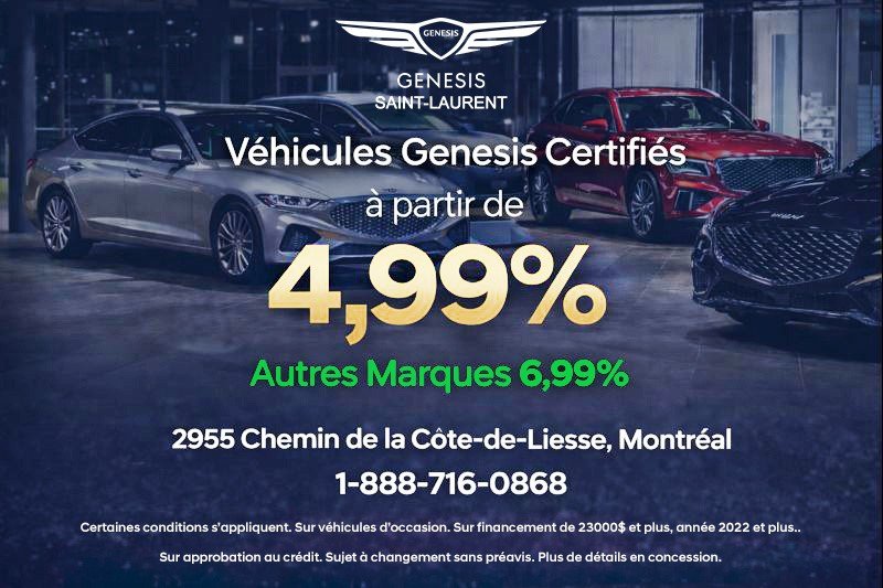 GENESIS G70 3.3T SPORT AWD 365 HP HEAD UP DISP CAM360 CUIR 2022-1