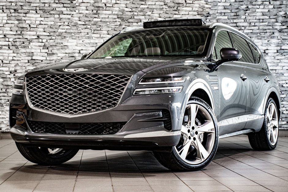 2022 GENESIS GV80 3.5T PRESTIGE 7 PASSAGER TOIT CAM360 PARK ASSIST-0