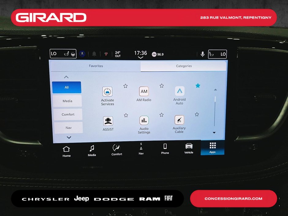 Chrysler Pacifica Limited 2025 NAV**TOIT PANO**ALPINE**CUIR**GROUPE TECH**JANTES 20 POUCES